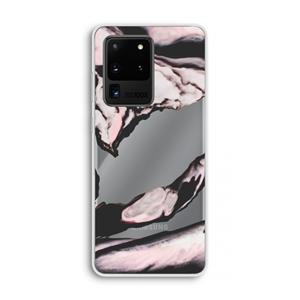 CaseCompany Roze stroom: Samsung Galaxy S20 Ultra Transparant Hoesje