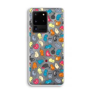 CaseCompany Kleurrijke katten: Samsung Galaxy S20 Ultra Transparant Hoesje