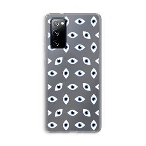 CaseCompany Eyes pattern: Samsung Galaxy S20 FE / S20 FE 5G Transparant Hoesje