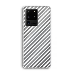 CaseCompany Strepen zwart-wit: Samsung Galaxy S20 Ultra Transparant Hoesje