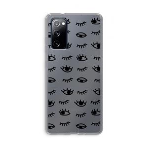 CaseCompany Eye pattern #2: Samsung Galaxy S20 FE / S20 FE 5G Transparant Hoesje