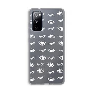 CaseCompany Eye pattern #3: Samsung Galaxy S20 FE / S20 FE 5G Transparant Hoesje