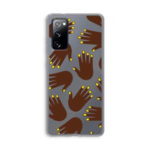 CaseCompany Hands dark: Samsung Galaxy S20 FE / S20 FE 5G Transparant Hoesje