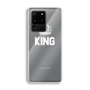 CaseCompany King zwart: Samsung Galaxy S20 Ultra Transparant Hoesje