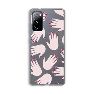 CaseCompany Hands pink: Samsung Galaxy S20 FE / S20 FE 5G Transparant Hoesje