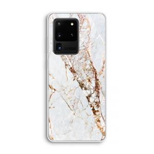 CaseCompany Goud marmer: Samsung Galaxy S20 Ultra Transparant Hoesje