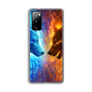 CaseCompany Fire & Ice: Samsung Galaxy S20 FE / S20 FE 5G Transparant Hoesje