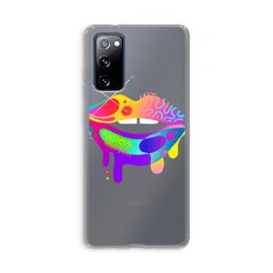 CaseCompany Lip Palette: Samsung Galaxy S20 FE / S20 FE 5G Transparant Hoesje