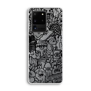 CaseCompany Vexx Black Mixtape: Samsung Galaxy S20 Ultra Transparant Hoesje
