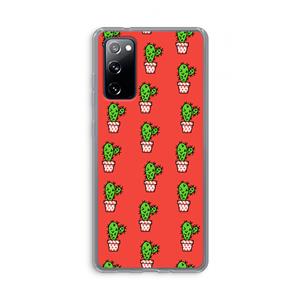 CaseCompany Mini cactus: Samsung Galaxy S20 FE / S20 FE 5G Transparant Hoesje
