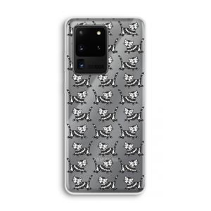 CaseCompany Zwarte poes: Samsung Galaxy S20 Ultra Transparant Hoesje