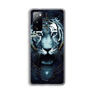 CaseCompany Darkness Tiger: Samsung Galaxy S20 FE / S20 FE 5G Transparant Hoesje
