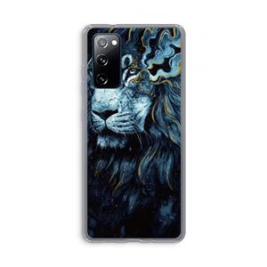 CaseCompany Darkness Lion: Samsung Galaxy S20 FE / S20 FE 5G Transparant Hoesje