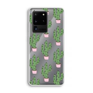 CaseCompany Cactus Lover: Samsung Galaxy S20 Ultra Transparant Hoesje