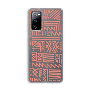 CaseCompany Marrakech Pink: Samsung Galaxy S20 FE / S20 FE 5G Transparant Hoesje