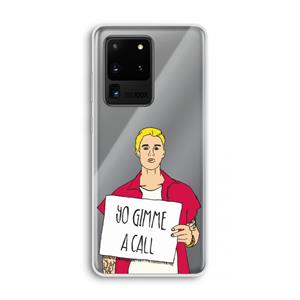 CaseCompany Gimme a call: Samsung Galaxy S20 Ultra Transparant Hoesje