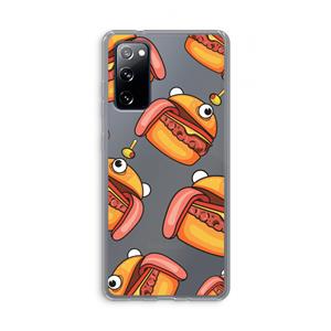 CaseCompany Hamburger: Samsung Galaxy S20 FE / S20 FE 5G Transparant Hoesje