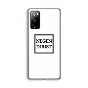 CaseCompany Negenduust vierkant: Samsung Galaxy S20 FE / S20 FE 5G Transparant Hoesje