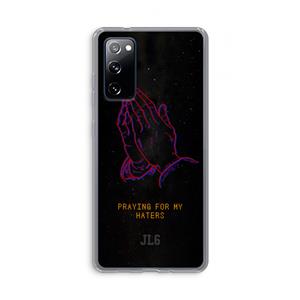 CaseCompany Praying For My Haters: Samsung Galaxy S20 FE / S20 FE 5G Transparant Hoesje