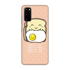 CaseCompany Sleep All Day: Volledig geprint Samsung Galaxy S20 Hoesje