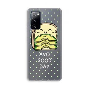 CaseCompany Avo Good Day: Samsung Galaxy S20 FE / S20 FE 5G Transparant Hoesje