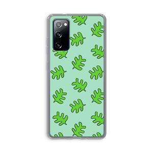 CaseCompany Groene blaadjes: Samsung Galaxy S20 FE / S20 FE 5G Transparant Hoesje