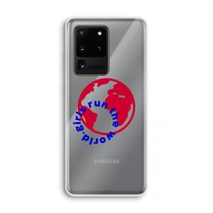 CaseCompany Run The World: Samsung Galaxy S20 Ultra Transparant Hoesje