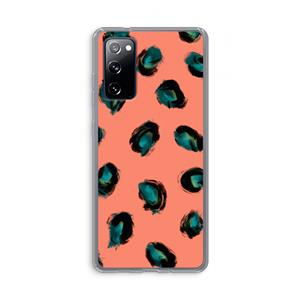 CaseCompany Pink Cheetah: Samsung Galaxy S20 FE / S20 FE 5G Transparant Hoesje