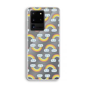 CaseCompany Regenboog: Samsung Galaxy S20 Ultra Transparant Hoesje