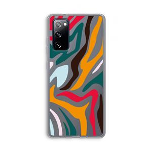 CaseCompany Colored Zebra: Samsung Galaxy S20 FE / S20 FE 5G Transparant Hoesje