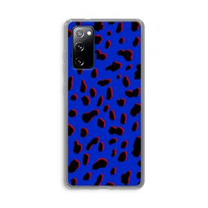 CaseCompany Blue Leopard: Samsung Galaxy S20 FE / S20 FE 5G Transparant Hoesje