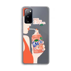 CaseCompany Peach please!: Samsung Galaxy S20 FE / S20 FE 5G Transparant Hoesje