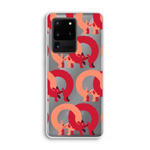 CaseCompany Dogs: Samsung Galaxy S20 Ultra Transparant Hoesje