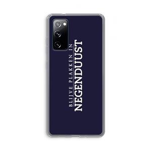 CaseCompany Blijve plakken in Negenduust: Samsung Galaxy S20 FE / S20 FE 5G Transparant Hoesje