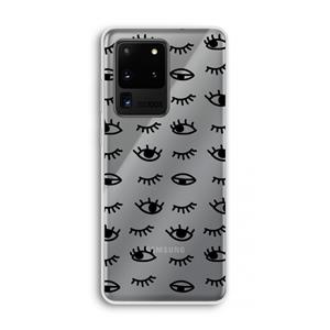 CaseCompany Eye pattern #2: Samsung Galaxy S20 Ultra Transparant Hoesje