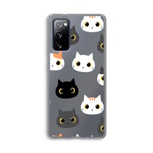CaseCompany Katten: Samsung Galaxy S20 FE / S20 FE 5G Transparant Hoesje