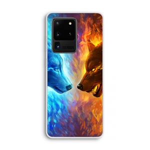 CaseCompany Fire & Ice: Samsung Galaxy S20 Ultra Transparant Hoesje
