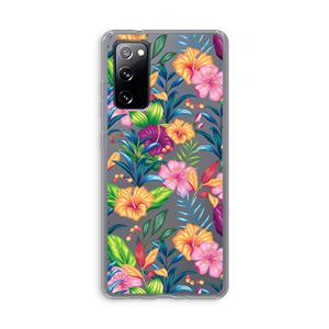 CaseCompany Tropisch 2: Samsung Galaxy S20 FE / S20 FE 5G Transparant Hoesje