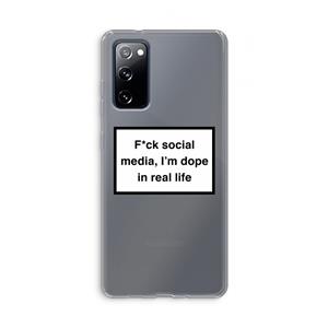 CaseCompany I'm dope: Samsung Galaxy S20 FE / S20 FE 5G Transparant Hoesje