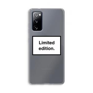 CaseCompany Limited edition: Samsung Galaxy S20 FE / S20 FE 5G Transparant Hoesje