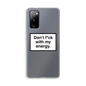 CaseCompany My energy: Samsung Galaxy S20 FE / S20 FE 5G Transparant Hoesje