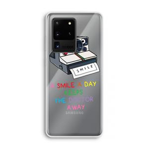 CaseCompany Smile: Samsung Galaxy S20 Ultra Transparant Hoesje