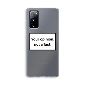 CaseCompany Your opinion: Samsung Galaxy S20 FE / S20 FE 5G Transparant Hoesje