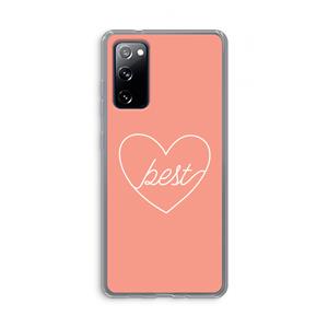 CaseCompany Best heart: Samsung Galaxy S20 FE / S20 FE 5G Transparant Hoesje