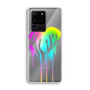 CaseCompany Hold My Heart: Samsung Galaxy S20 Ultra Transparant Hoesje