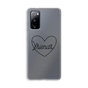 CaseCompany Friends heart black: Samsung Galaxy S20 FE / S20 FE 5G Transparant Hoesje