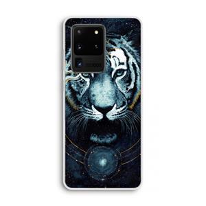 CaseCompany Darkness Tiger: Samsung Galaxy S20 Ultra Transparant Hoesje