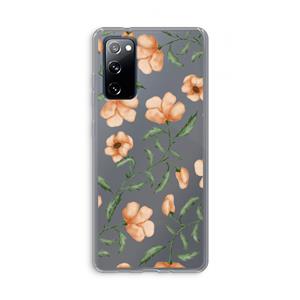 CaseCompany Peachy flowers: Samsung Galaxy S20 FE / S20 FE 5G Transparant Hoesje