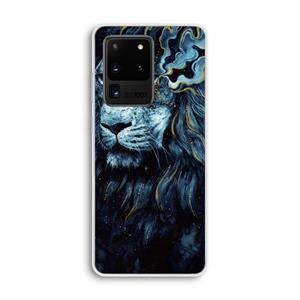 CaseCompany Darkness Lion: Samsung Galaxy S20 Ultra Transparant Hoesje