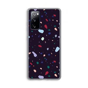 CaseCompany Dark Rounded Terrazzo: Samsung Galaxy S20 FE / S20 FE 5G Transparant Hoesje